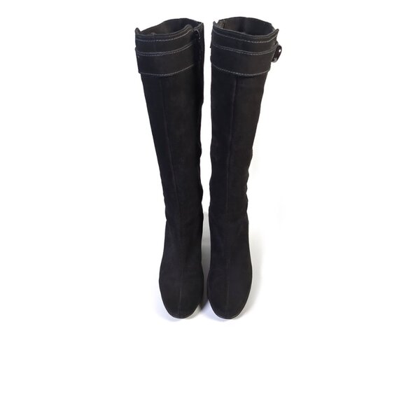 La Canadienne Boots Domenic Women's Heeled Black Suede Boots SZ 7.5 - Picture 3 of 9